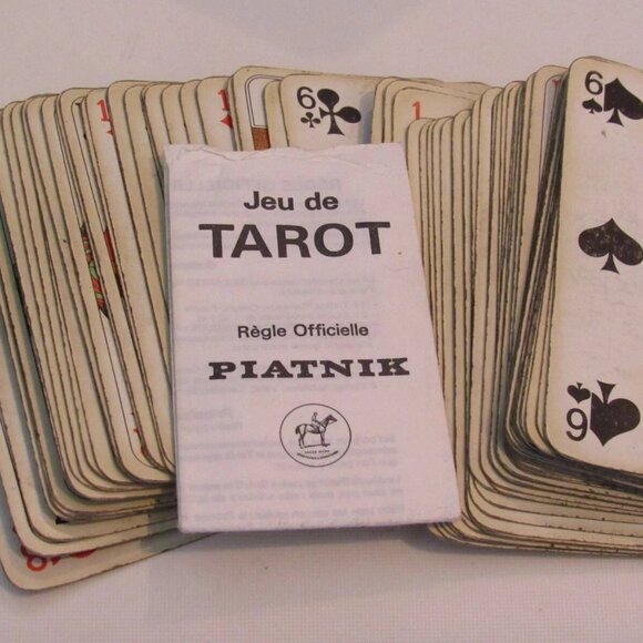 Vtg French Jeu de Tarots Super Luxe 78 Cartes Platnik 1995 with Official Guide - Picture 10 of 10